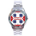 Abstract pattern geometric backgrounds   Stainless Steel Analogue Watch