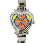 Abstract pattern geometric backgrounds   Heart Italian Charm Watch