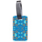 Floral folk damask pattern Fantasy flowers  Luggage Tag (two sides)