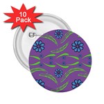 Folk flowers print Floral pattern Ethnic art 2.25  Buttons (10 pack) 