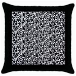 Black And White Qr Motif Pattern Throw Pillow Case (Black)