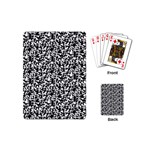 Black And White Qr Motif Pattern Playing Cards Single Design (Mini)