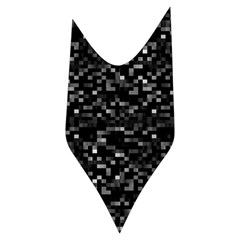 Pixel Grid Dark Black And White Pattern Women s Long Sleeve Raglan Tee from ArtsNow.com Side Left
