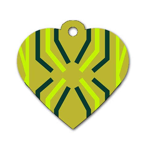 Abstract pattern geometric backgrounds   Dog Tag Heart (Two Sides) from ArtsNow.com Front