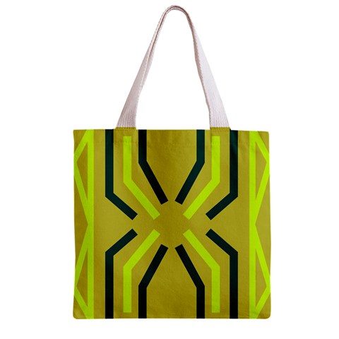 Abstract pattern geometric backgrounds   Zipper Grocery Tote Bag from ArtsNow.com Front