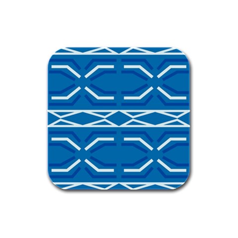 Abstract pattern geometric backgrounds   Rubber Square Coaster (4 pack) from ArtsNow.com Front
