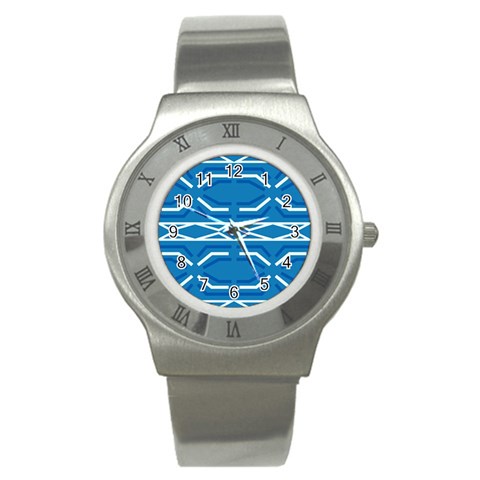 Abstract pattern geometric backgrounds   Stainless Steel Watch from ArtsNow.com Front