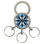 Abstract pattern geometric backgrounds   3-Ring Key Chain