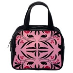 Floral folk damask pattern  Classic Handbag (One Side)