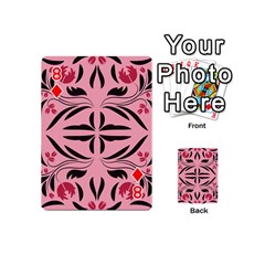 Floral folk damask pattern  Playing Cards 54 Designs (Mini) from ArtsNow.com Front - Diamond8