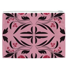 Floral folk damask pattern  Cosmetic Bag (XXL) from ArtsNow.com Back