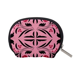 Floral folk damask pattern  Accessory Pouch (Small) from ArtsNow.com Back