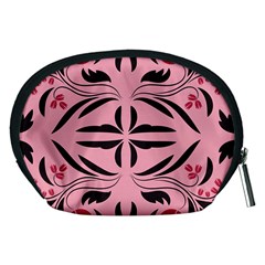 Floral folk damask pattern  Accessory Pouch (Medium) from ArtsNow.com Back