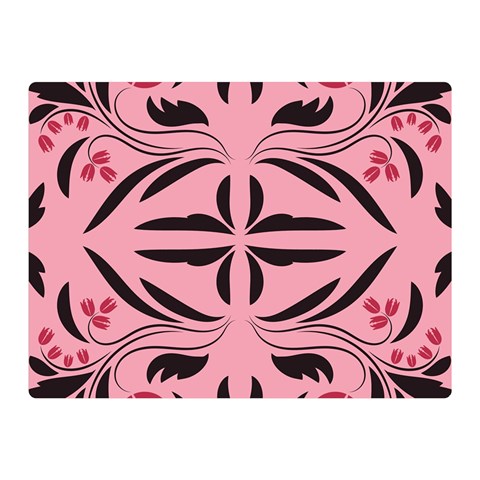 Floral folk damask pattern  Double Sided Flano Blanket (Mini)  from ArtsNow.com 35 x27  Blanket Front