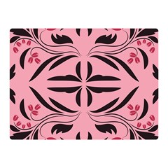 Floral folk damask pattern  Double Sided Flano Blanket (Mini)  from ArtsNow.com 35 x27  Blanket Back