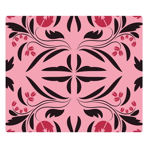 Floral folk damask pattern  Double Sided Flano Blanket (Small)  from ArtsNow.com 50 x40  Blanket Front