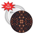 Floral folk damask pattern  2.25  Buttons (10 pack) 