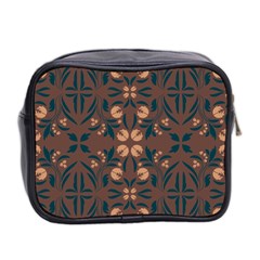 Floral folk damask pattern  Mini Toiletries Bag (Two Sides) from ArtsNow.com Back