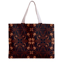 Floral folk damask pattern  Zipper Mini Tote Bag from ArtsNow.com Back