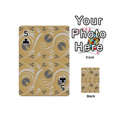 Folk flowers print Floral pattern Ethnic art Playing Cards 54 Designs (Mini) from ArtsNow.com Front - Club5