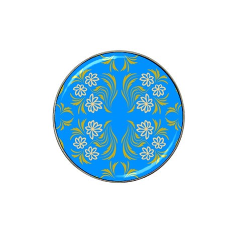 Floral folk damask pattern  Hat Clip Ball Marker (4 pack) from ArtsNow.com Front