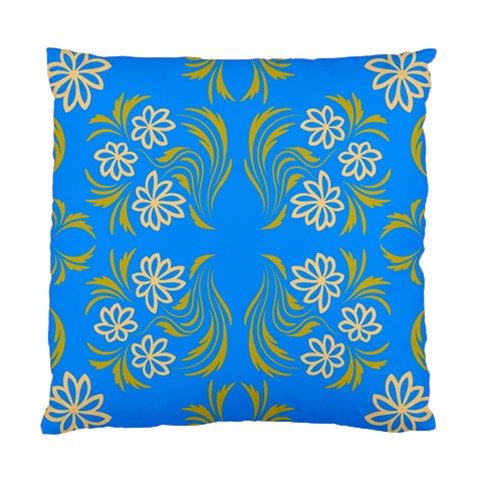 Floral folk damask pattern  Standard Cushion Case (Two Sides) from ArtsNow.com Back