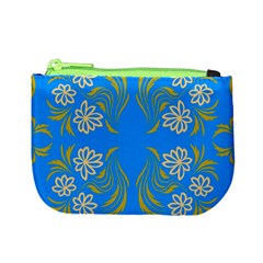Floral folk damask pattern  Mini Coin Purse from ArtsNow.com Front