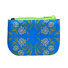 Floral folk damask pattern  Mini Coin Purse from ArtsNow.com Back