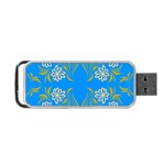 Floral folk damask pattern  Portable USB Flash (Two Sides)