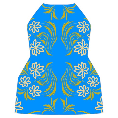 Floral folk damask pattern  Women s Long Sleeve Raglan Tee from ArtsNow.com Back