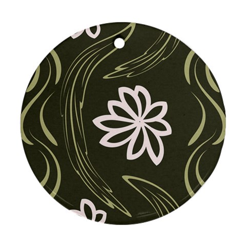 Folk flowers print Floral pattern Ethnic art Ornament (Round) from ArtsNow.com Front