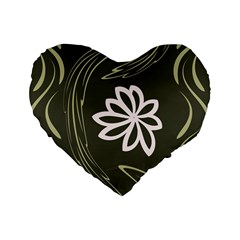 Folk flowers print Floral pattern Ethnic art Standard 16  Premium Heart Shape Cushions from ArtsNow.com Front