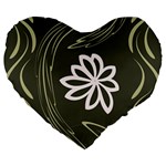 Folk flowers print Floral pattern Ethnic art Large 19  Premium Heart Shape Cushions