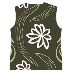 Folk flowers print Floral pattern Ethnic art Women s Button Up Vest from ArtsNow.com Back
