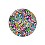 Floral Rubber Round Coaster (4 pack)