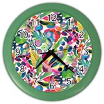 Floral Color Wall Clock