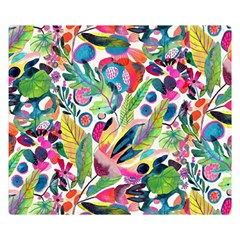 Floral Double Sided Flano Blanket (Small)  from ArtsNow.com 50 x40  Blanket Back
