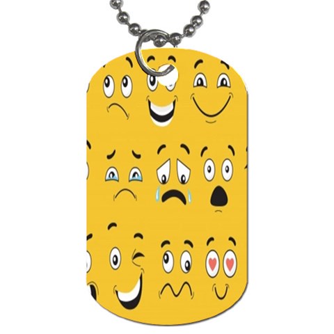 Emojis Dog Tag (Two Sides) from ArtsNow.com Front