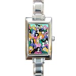 Women Rectangle Italian Charm Watch