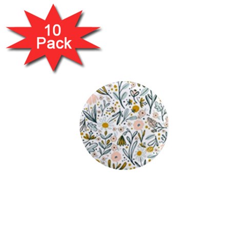 Floral 1  Mini Magnet (10 pack)  from ArtsNow.com Front