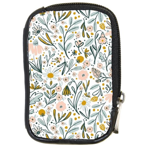Floral Compact Camera Leather Case from ArtsNow.com Front