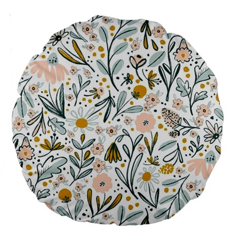 Floral Large 18  Premium Round Cushions from ArtsNow.com Front