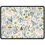 Floral Double Sided Fleece Blanket (Large) 