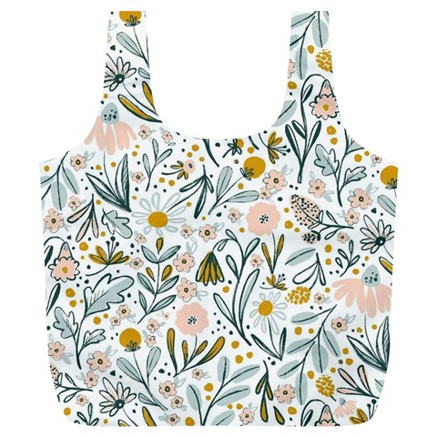 Floral Full Print Recycle Bag (XL) from ArtsNow.com Front