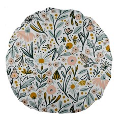 Floral Large 18  Premium Flano Round Cushions from ArtsNow.com Front
