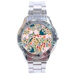 Floral Stainless Steel Analogue Watch