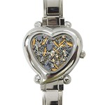 Floral Heart Italian Charm Watch