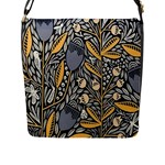 Floral Flap Closure Messenger Bag (L)