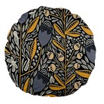 Floral Large 18  Premium Flano Round Cushions