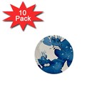 Floral 1  Mini Buttons (10 pack) 